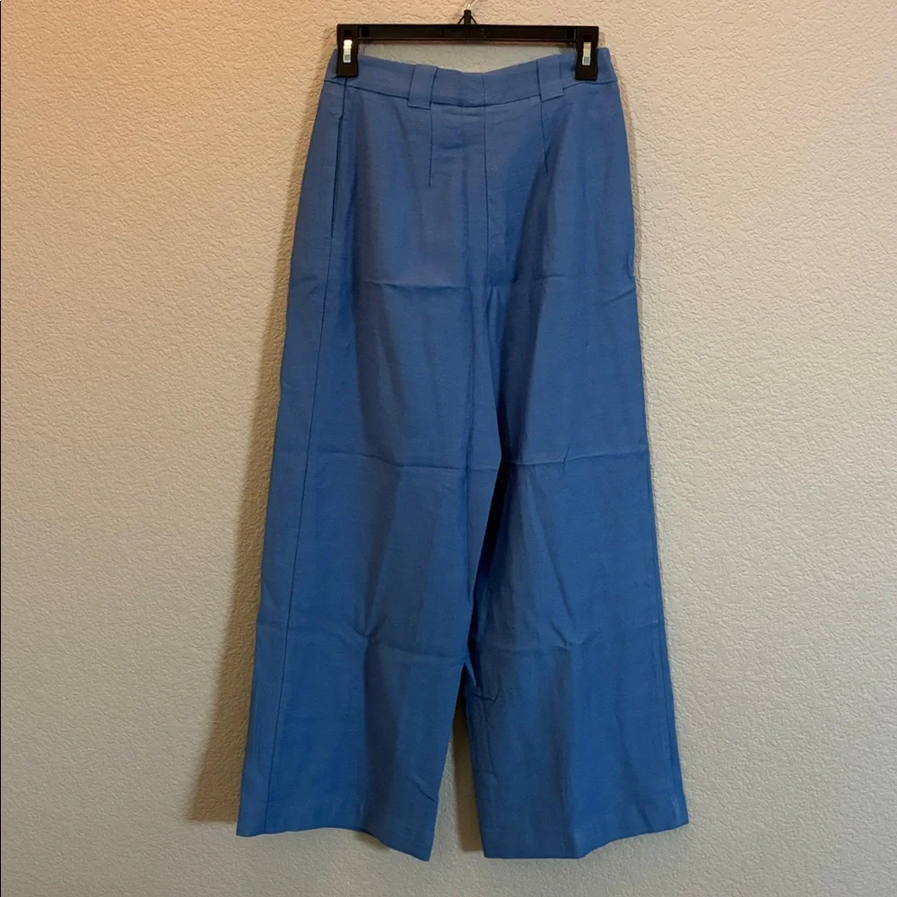 Sezane Blue Wide-Leg Trousers - Picture 4 of 7
